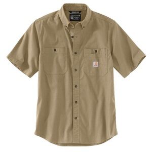 CARHARTT Rugged Flex Relaxed Fit Midweight Canvas Short-Sleeve Shirt | Large